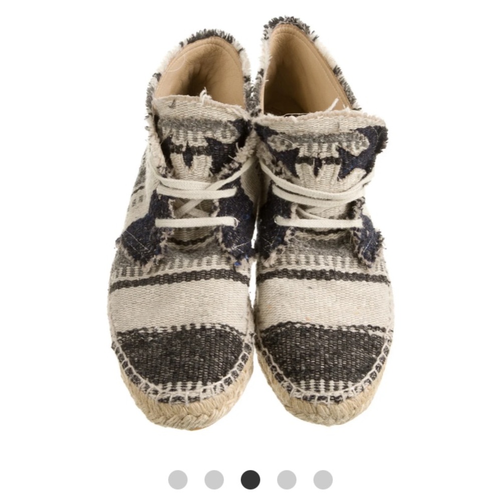 Chanel Striped Lace-Up Espadrille  Sneakers